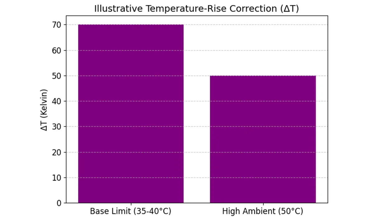 illustrative temperature rise