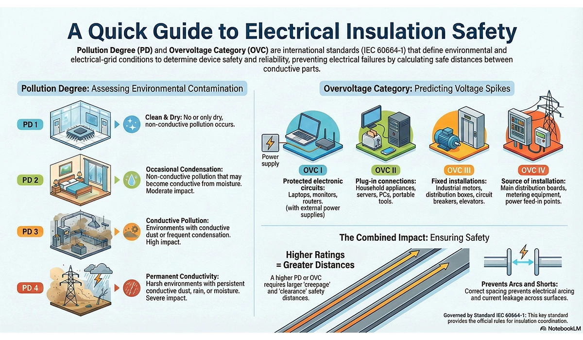 Degree of pollution and overvoltage 