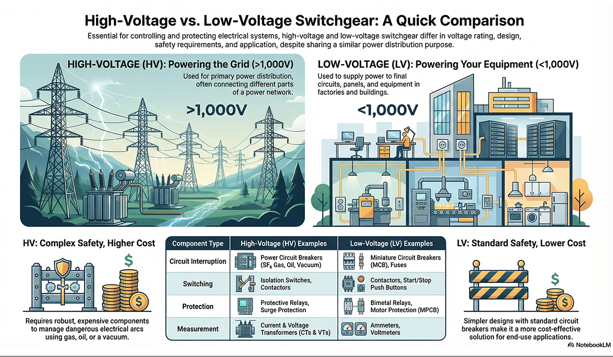 Differences Between HV and LV Switchboards