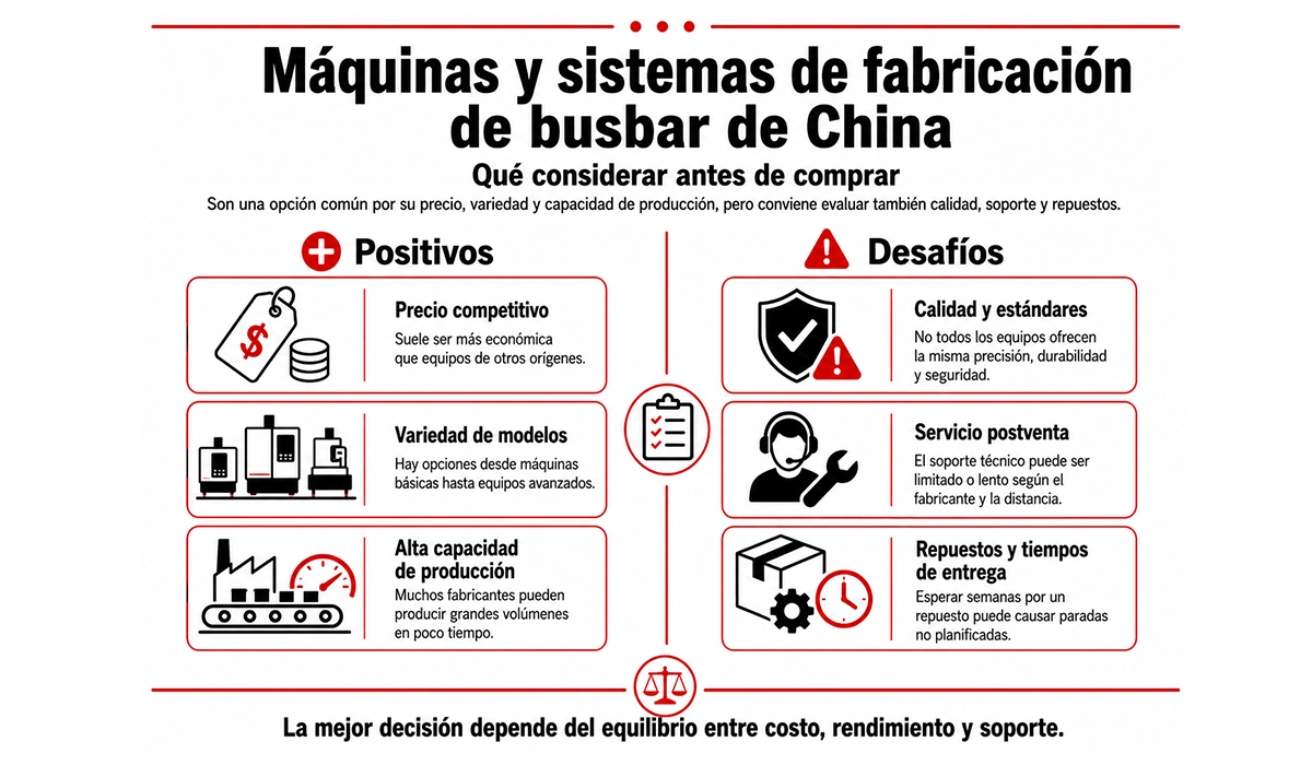 Máquinas y sistemas de fabricación de busbar de China: qué considerar