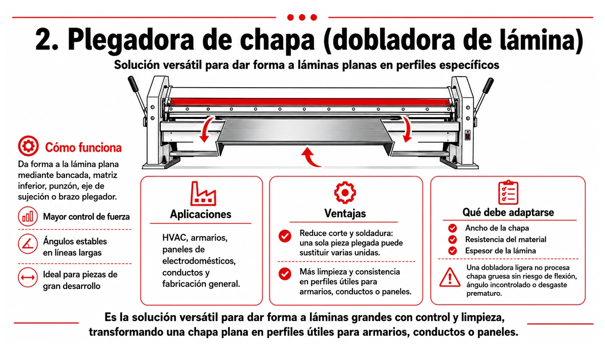 Plegadora de chapa (dobladora de lámina)