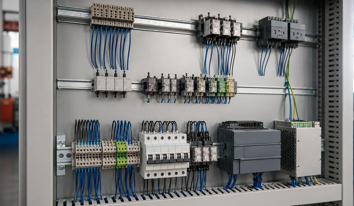 Rail in electrical panel