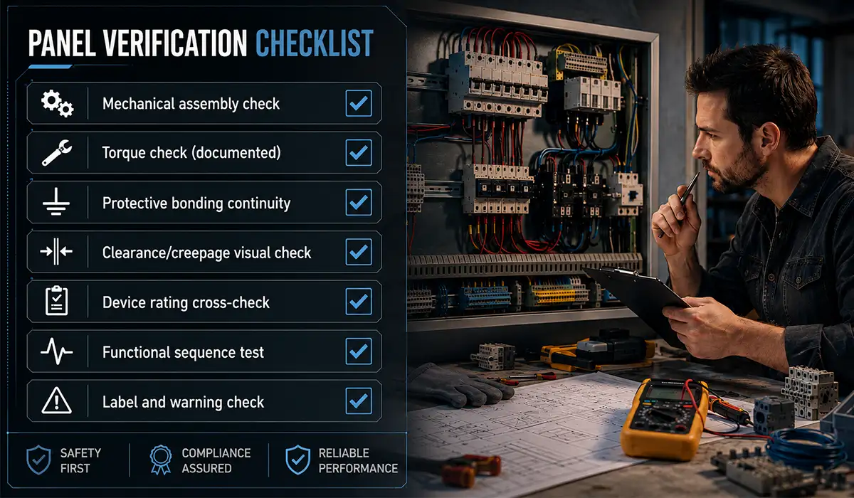 panel verification checklist