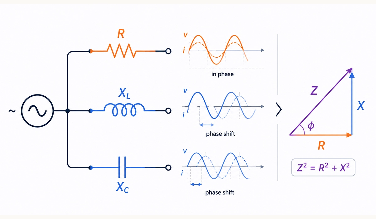 Impedance vs Resistance vs Reactance