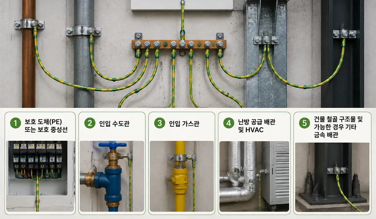 접지 시스템에서 보호 도체의 역할