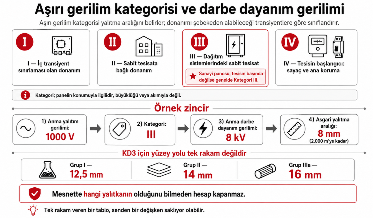 Aşırı gerilim kategorisi ve darbe dayanım gerilimi
