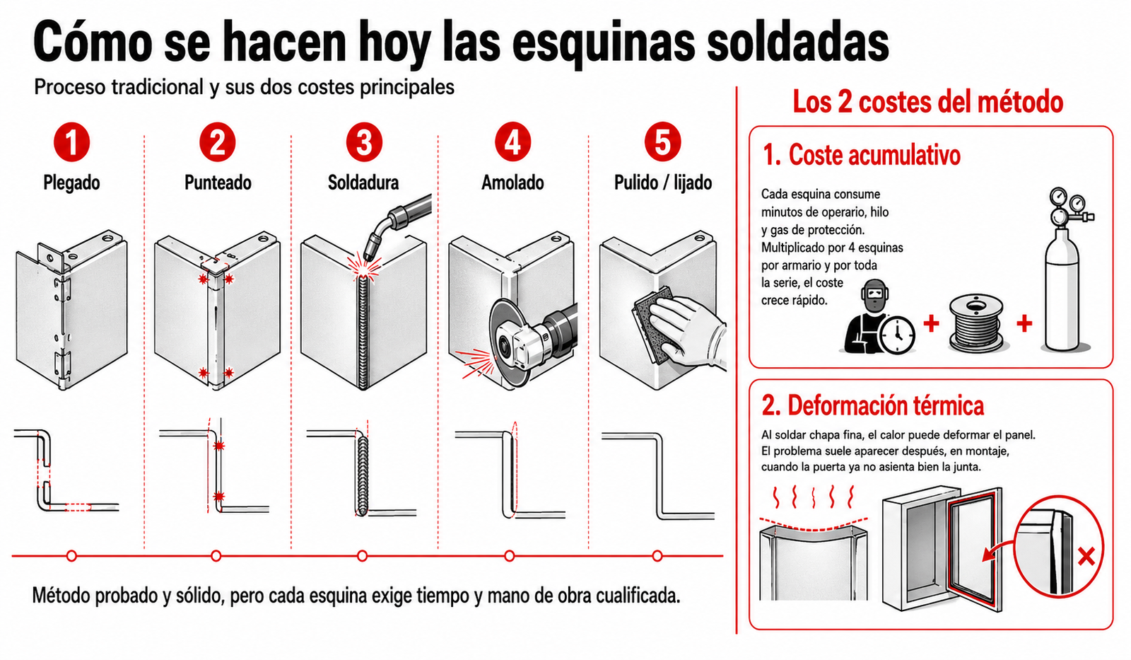 Cómo se hacen hoy las esquinas soldadas