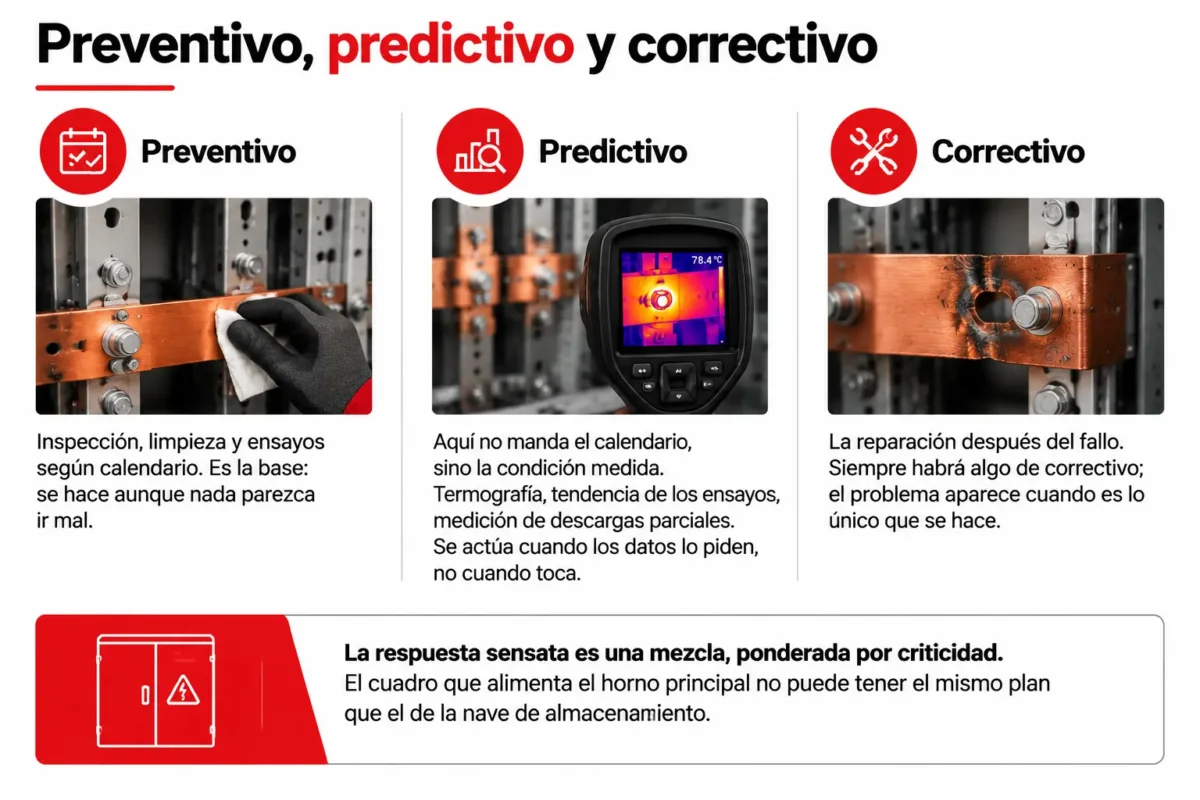 Acciones preventivas, predictivas y correctivas en cuadros eléctricos