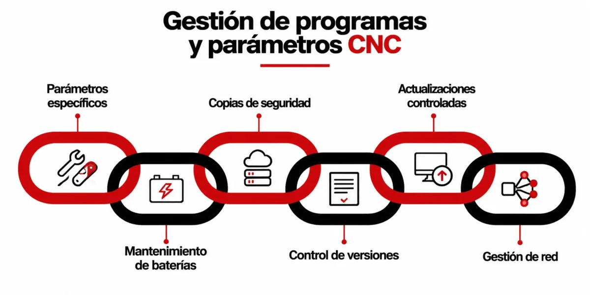 Gestión de programas de una máquina CNC de barra de cobre