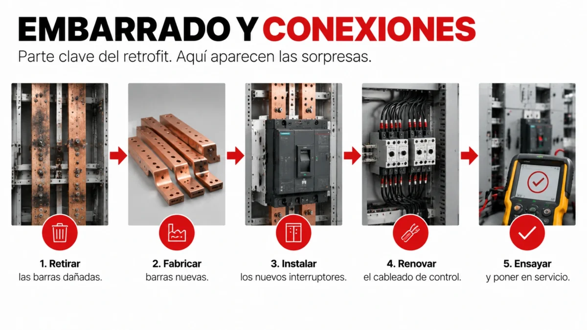 Renovación del embarrado y las conexiones de un cuadro eléctrico
