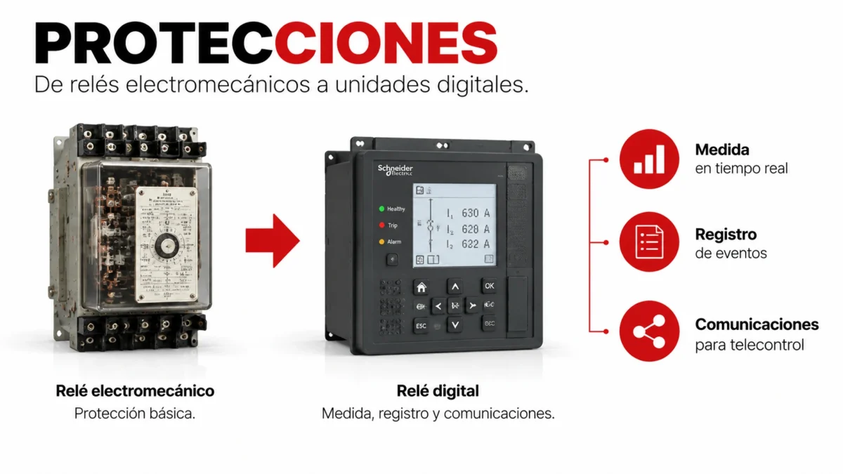 Renovación de protecciones con relés digitales en un cuadro eléctrico