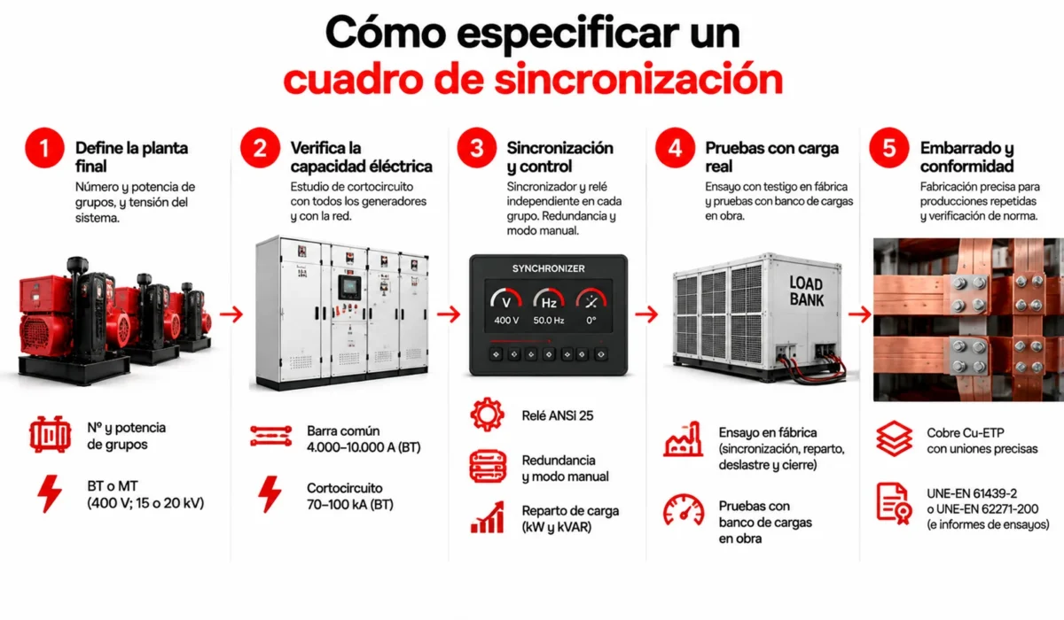 como especificar un cuadro de sincronizacion