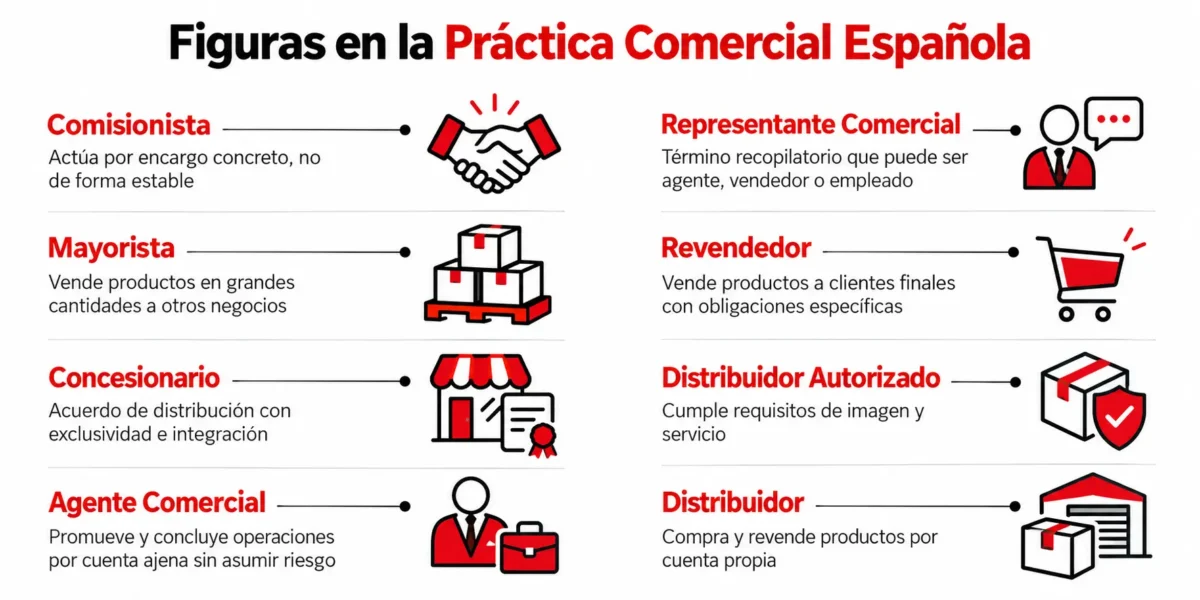 figuras de la práctica comercial española: agente, distribuidor y concesionario