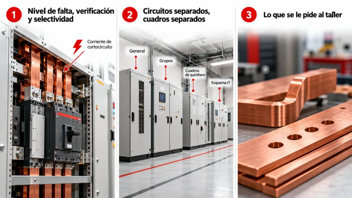 la exigencia de los cuadros y el embarrado en una instalación eléctrica hospitalaria