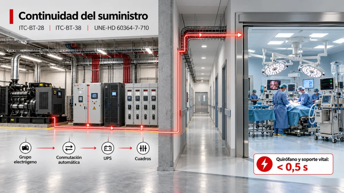 la normativa de una instalación eléctrica hospitalaria